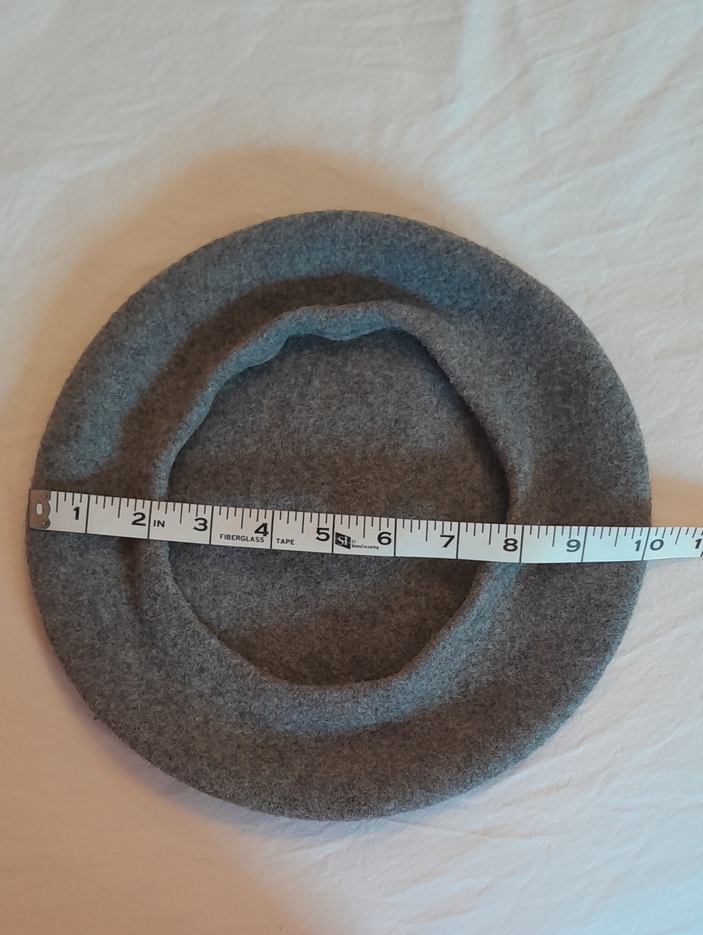Classic Gray 100% Wool Beret - Picture 3 of 8